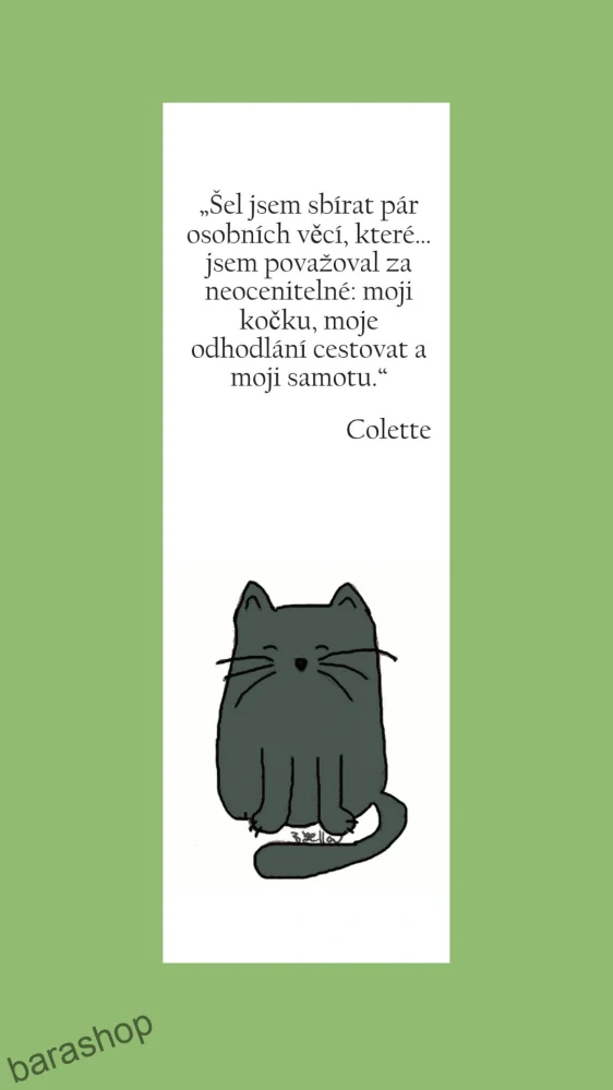 Záložka do knihy Kočička