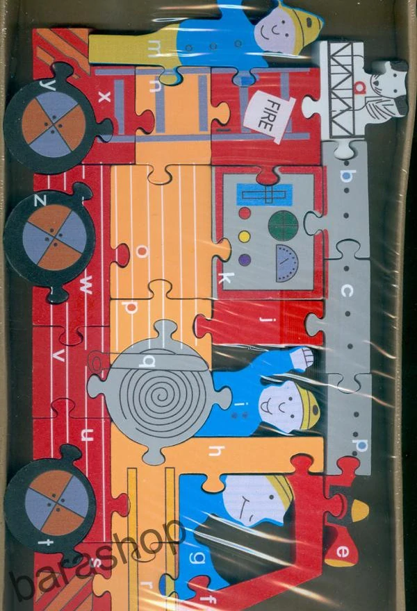 Dřevěné puzzle - hasiči