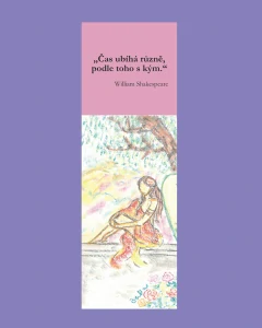 Záložka do knihy Antická dáma s citátem od Shakespeara